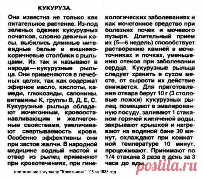 Кукуруза лечит