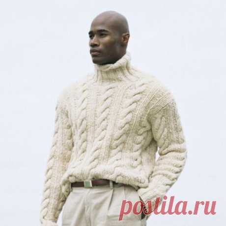 Men's knitted sweater Mans aran pullover Fisherman sweater | Etsy