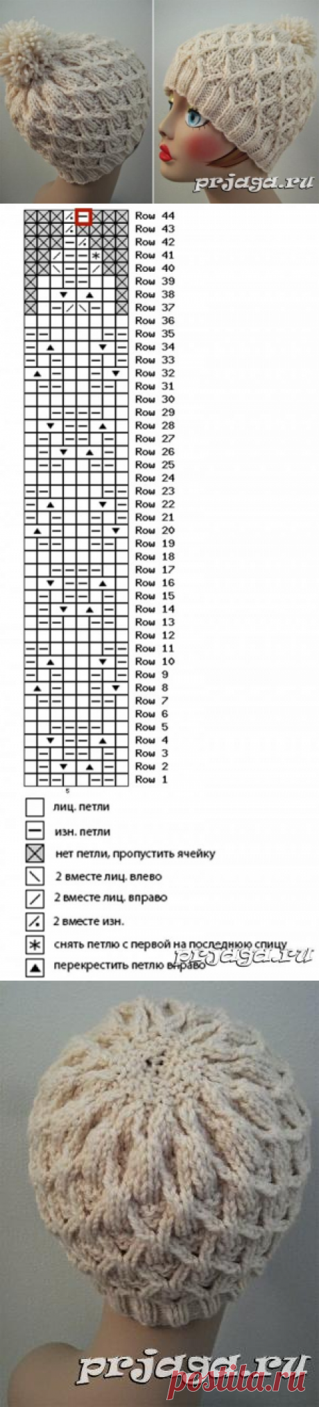 Теплая шапка спицами «Плетенка»