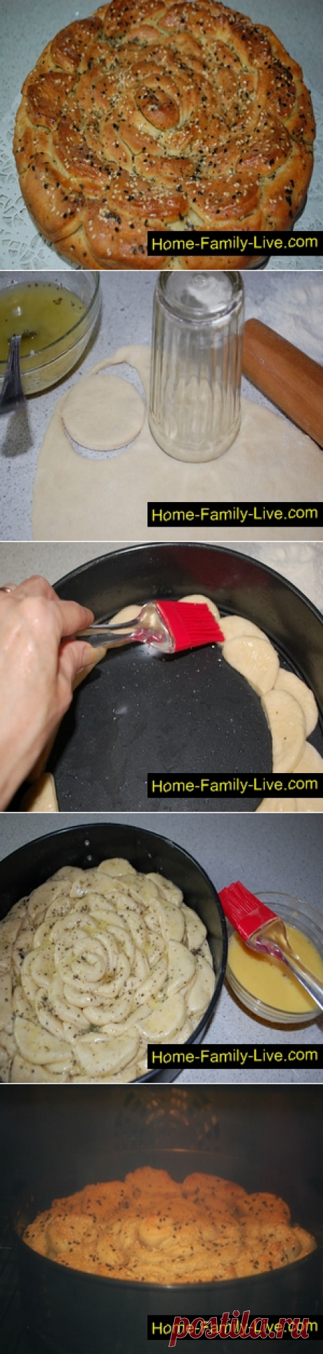 Турецкий хлеб - пошаговый рецепт с фотоКулинарные рецепты