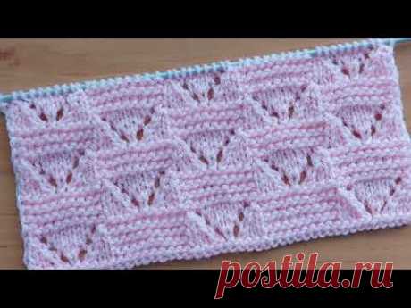 Красивый 👍ажурный узор спицами для джемпера, кардигана, туники.