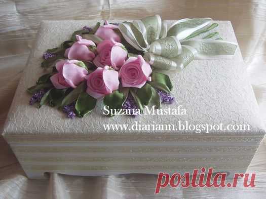 РОСКОШНЫЕ ОБЪЕМНЫЕ РОЗЫ ИЗ АТЛАСНЫХ ЛЕНТ. ПОДРОБНЫЙ МК