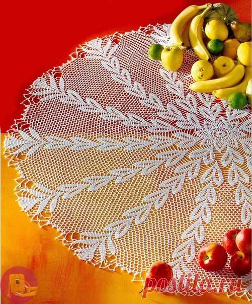 Изумительно красивая салфетка крючком