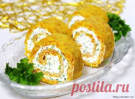 Морковный рулет Красотка