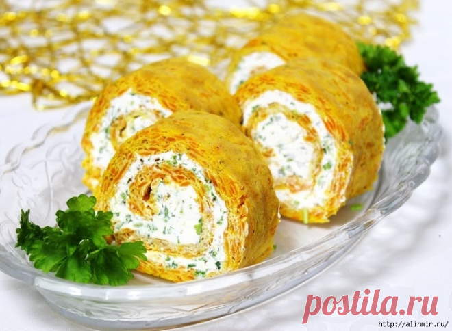 Морковный рулет Красотка