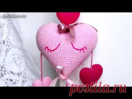 Амигуруми: схема Сердечко. Игрушки вязаные крючком - Free crochet patterns.