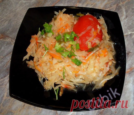 Солянка из капусты с белой фасолькой