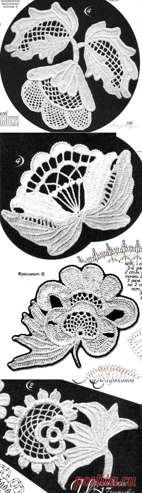 Подборка ИК №20... ОДИНАРНЫЕ ЦВЕТОЧНЫЕ АППЛИКАЦИИ....