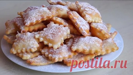 Вкуснейшие подушечки - хворост! ГОТОВЛЮ  КАЖДОЕ УТРО!
