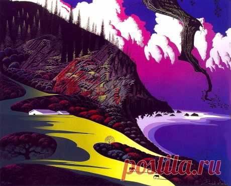 Фантастически красивые пейзажи. Художник Эйвинд Эрл / Eyvind Earle (США, 1916-2000)