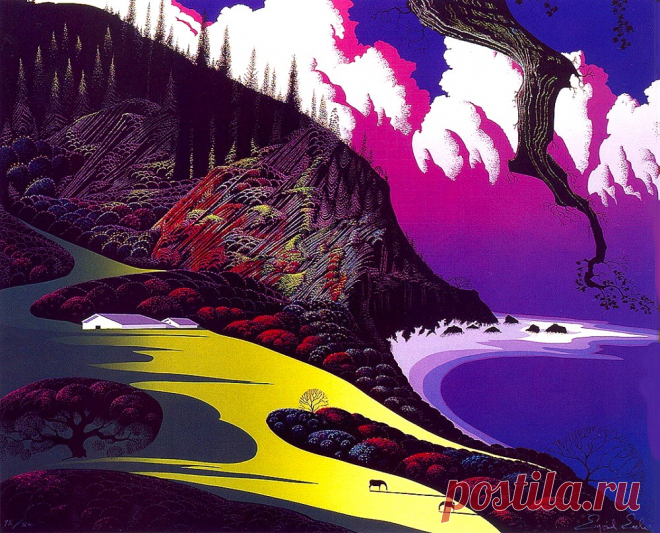 Фантастически красивые пейзажи. Художник Эйвинд Эрл / Eyvind Earle (США, 1916-2000)