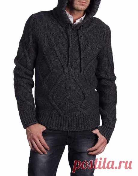 Айвенго - арановый свитер спицами (shema Maykaka, payzdys)