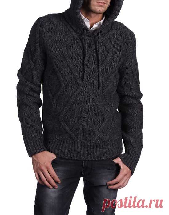 Айвенго - арановый свитер спицами (shema Maykaka, payzdys)