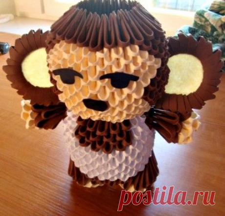 Модульное оригами Обезьяна Origami-blog.net