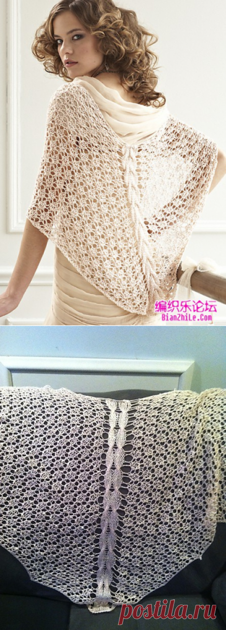 Красивая шаль - Вязание Le Forum