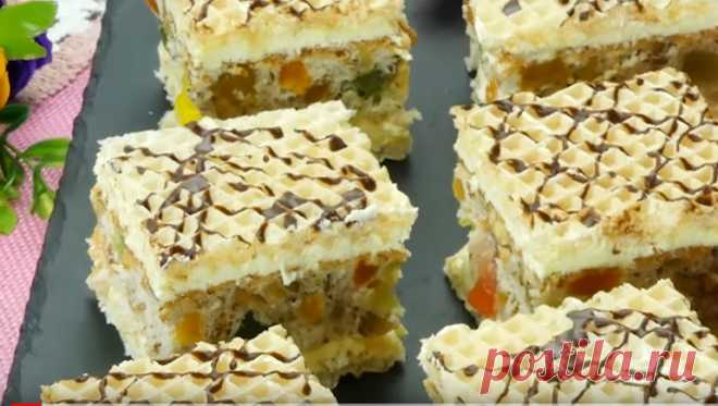 Пирожное «Мозаика» с орехами и рахат-лукумом: любимый десерт