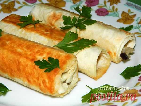 Трубочки-сигары с овощной начинкой