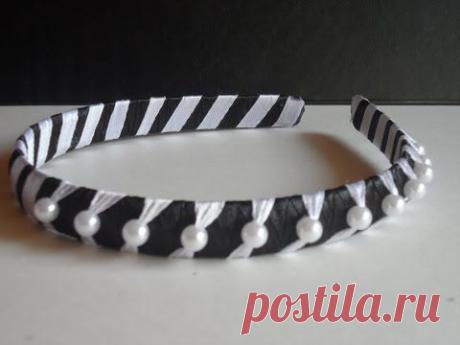 Оплетение Ободка с Бусинами Мастер класс для начинающих
