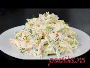 Как сделать вкусный салат с крабовыми палочками дома?