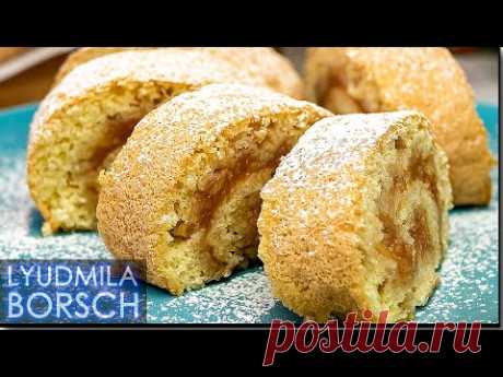 Вкуснющий Яблочный рулет НЕ КАК У ВСЕХ... БЫСТРО, ПРОСТО и МИНИМУМ ПРОДУКТОВ.
