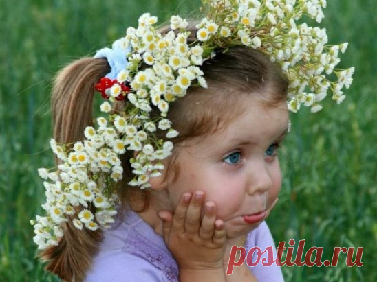 Я сегодня проснулась с зарею,
По траве пробежалась босою,
Нарвала цветов полевых,
Заглянула к дубам вековым…
Из цветов я сплела венок...