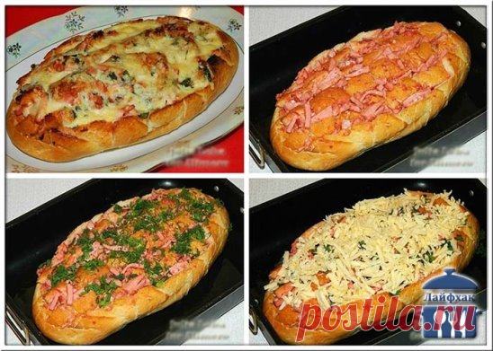 БАТОН-ПИЦЦА 
Готовьте с удовольствием 
ИНГРЕДИЕНТЫ:
● 1 нарезной батон 
● 250 г «Докторской» колбасы 
● 8 ст.л. помидорного соуса 
● 200 г твёрдого сыра 
● 4 маленьких зубчика чеснока 
● петрушка 
● укроп 
● базилик 
● смесь перцев 
● подсолнечное масло 
ПРИГОТОВЛЕНИЕ:
Начала я с отдельной подготовки всех ингредиентов, чтобы потом быстро собрать всё это в пиццу. Колбасу освободила от оболочки, н