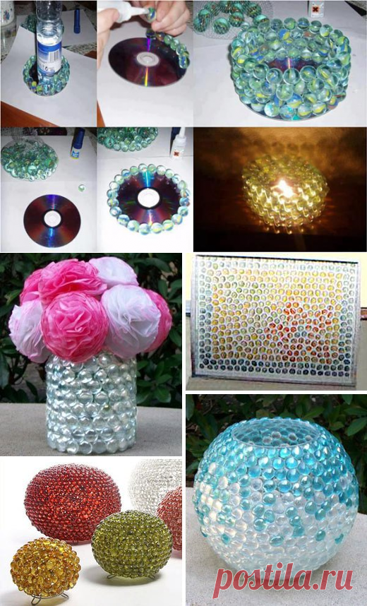 Декоративная ваза с помощью стеклянных шаров — Сделай сам, идеи для творчества - DIY Ideas