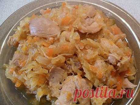 Капуста, тушенная с курицей - Быстро и вкусно - Группы Мой Мир