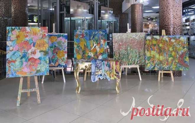 Картины Картина Екатерина Лебедева художник ️На картине "Богатство и энергия цвета" изображено поле, на котором растут жёлтые дикие цветы. Когда я ехала на машине, они сразу привлекли моё внимание, я остановилась на опушке леса, чтобы написать эти солнечные цветы. Место я выбрала уединённое, вокруг меня было только поле с полевыми цветами, приятный запах почвы и красота природы летом  | Абстрактные картины, Картины, Живопись