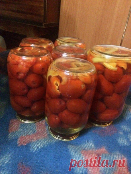Маринованные помидорчики с добавлением болгарского перца - Простые рецепты Овкусе.ру