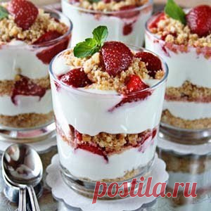 ЧИЗКЕЙК С КЛУБНИКОЙ БЕЗ ВЫПЕЧКИ