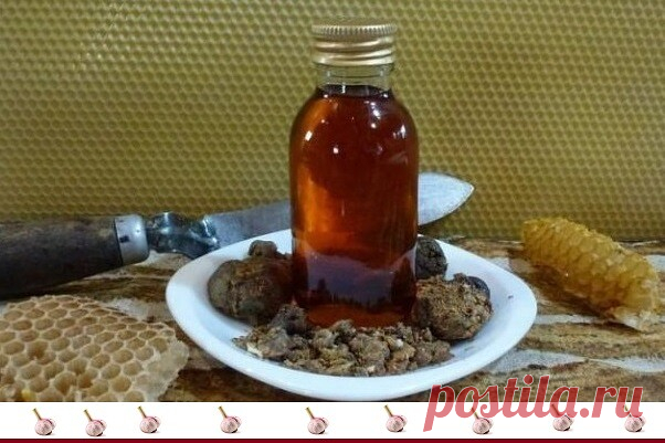 ЦЕЛЕБНАЯ НАСТОЙКА.(прополис+чеснок+мёд+спирт)