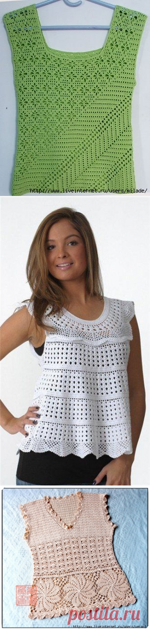 Crochetpedia: Crochet Sleeveless Shirt Patterns