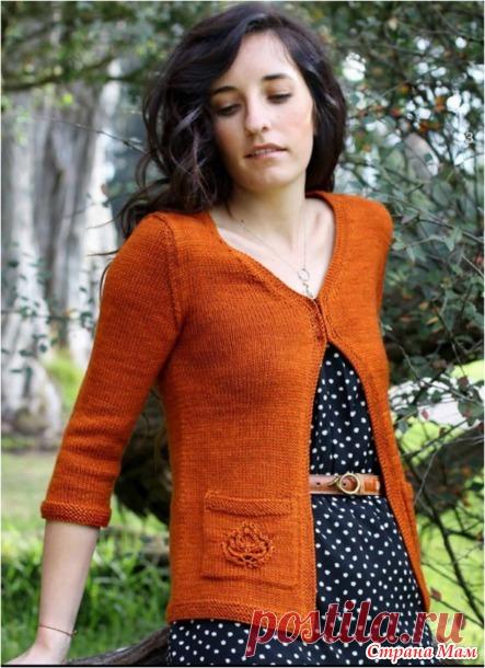. Терракотовый жакет спицами. Надо срочно связать - Вязание - Страна Мам