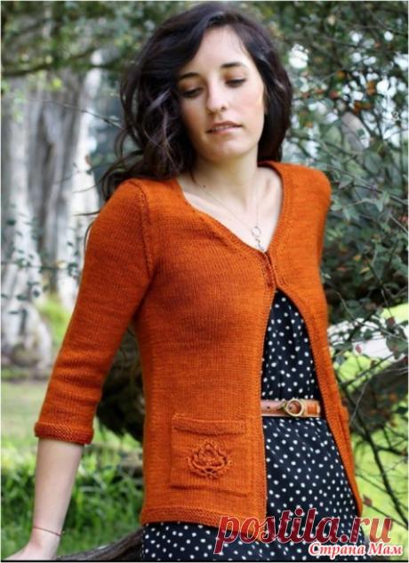 . Терракотовый жакет спицами. Надо срочно связать - Вязание - Страна Мам