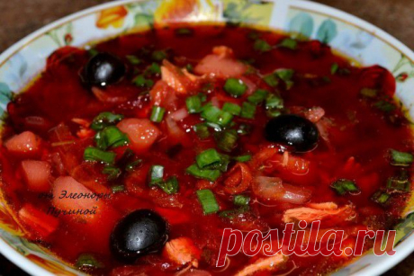 Борщ из запечёной свеклы