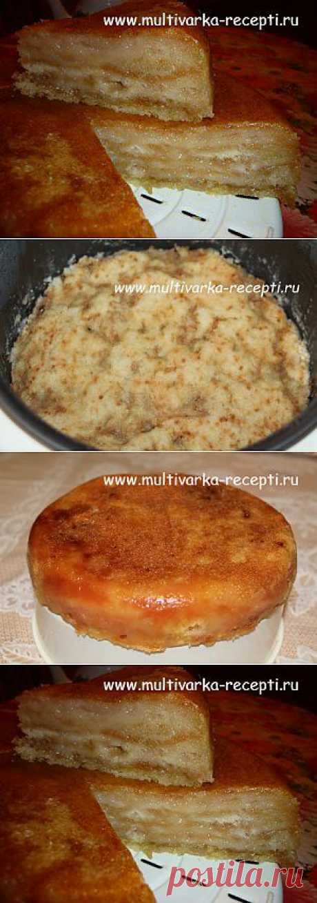 Насыпной яблочный пирог в мультиварке |