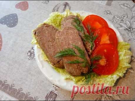 Домашняя печеночная колбаса.Homemade liver sausage.