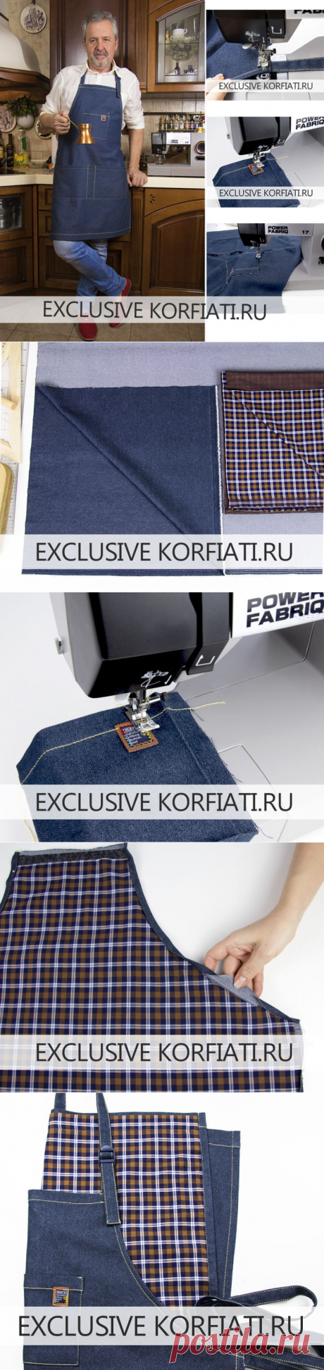 Выкройка фартука для кухни от Анастасии Корфиати