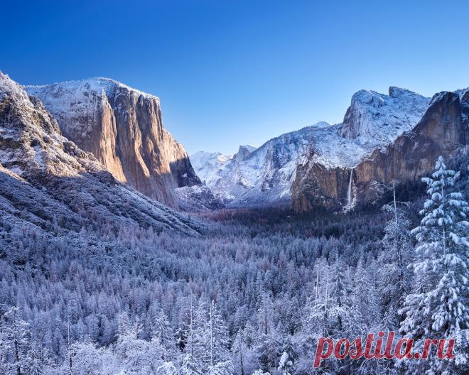 Картинки yosemite, national park, зима, снег, горы, природа - обои 1280x1024, картинка №382082
