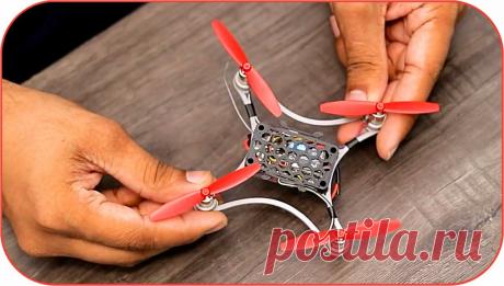 Как сделать простой квадрокоптер Здравствуйте, уважаемые читатели и самоделкины! Многие из Вас наверняка видели, или даже запускали современные летающие радиоуправляемые модели. От приобретения даже дешевых моделей многих отталкивает крайне низкая ремонтопригодность. Грубо говоря, полеты могут закончиться после первой же аварии, а