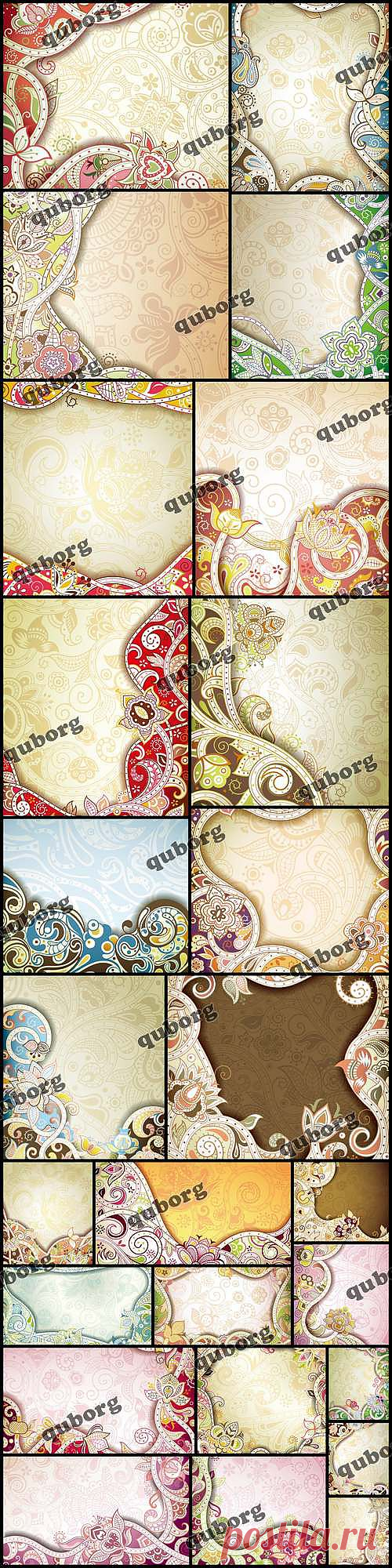 Stock Vector - Flower Backgrounds » RandL.ru - Все о графике, photoshop и дизайне. Скачать бесплатно photoshop, фото, картинки, обои, рисунки, иконки, клипарты, шаблоны.