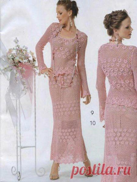 Изящный вязаный костюм » Сайт "Ручками" - делаем вещи своими руками