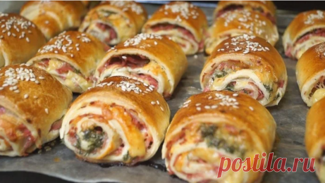 Настоящее объедение за пару минут! Закусочные Слойки- Рулетики, Вкусно до последней крошки... | Готовим с Калниной Натальей | Дзен