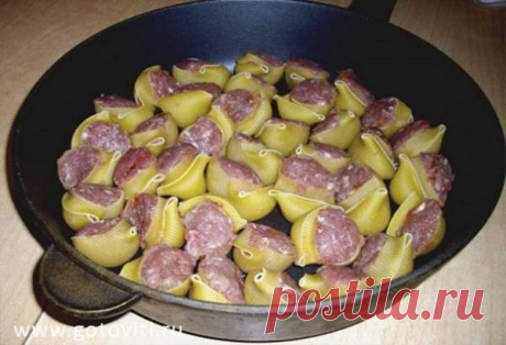 Ракушки с фаршем с соусом бешамель - Простые рецепты Овкусе.ру