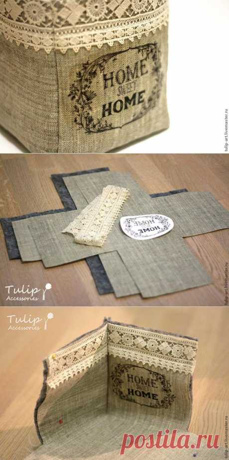 Четыре МК от Мастера Tulip Accessories (Наталья) по шитью текстильной корзинки,коробочки для рукоделия, обложки на паспорт и подарочного крафт-пакета
