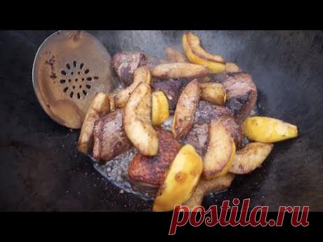 Приготовление грудки утки с айвой В казане. Рецепт от Жоржа