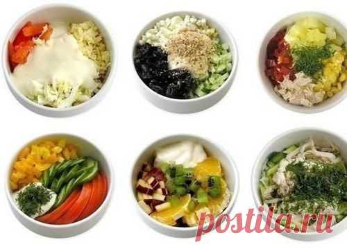 Мини - салатики (6 самых вкусных вариантов)