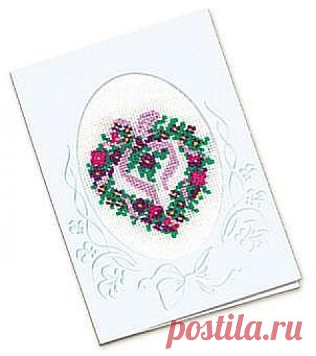 Вышивка. Открытка