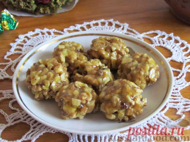 Рецепт: Лимонно-апельсиновые конфеты с орехами и медом на RussianFood.com
